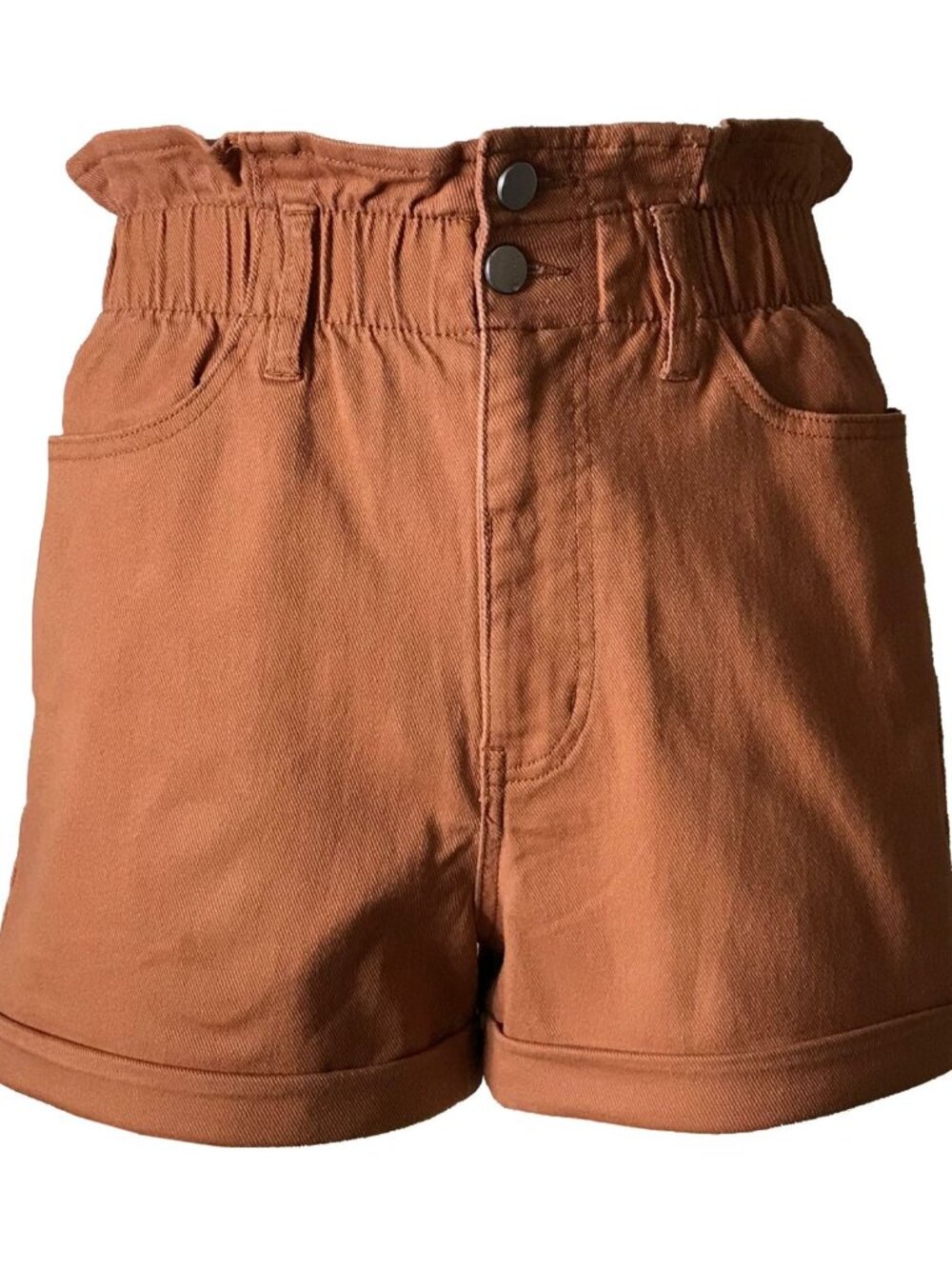 Tinseltown Juniors Cuffed Paperbag Waist Shorts
